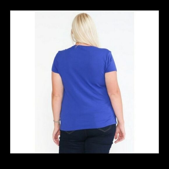 Live Life in full bloom Royal Blue floral tee shirt size S 2-4 M 6-8 XL 12-14 - Picture 4 of 8